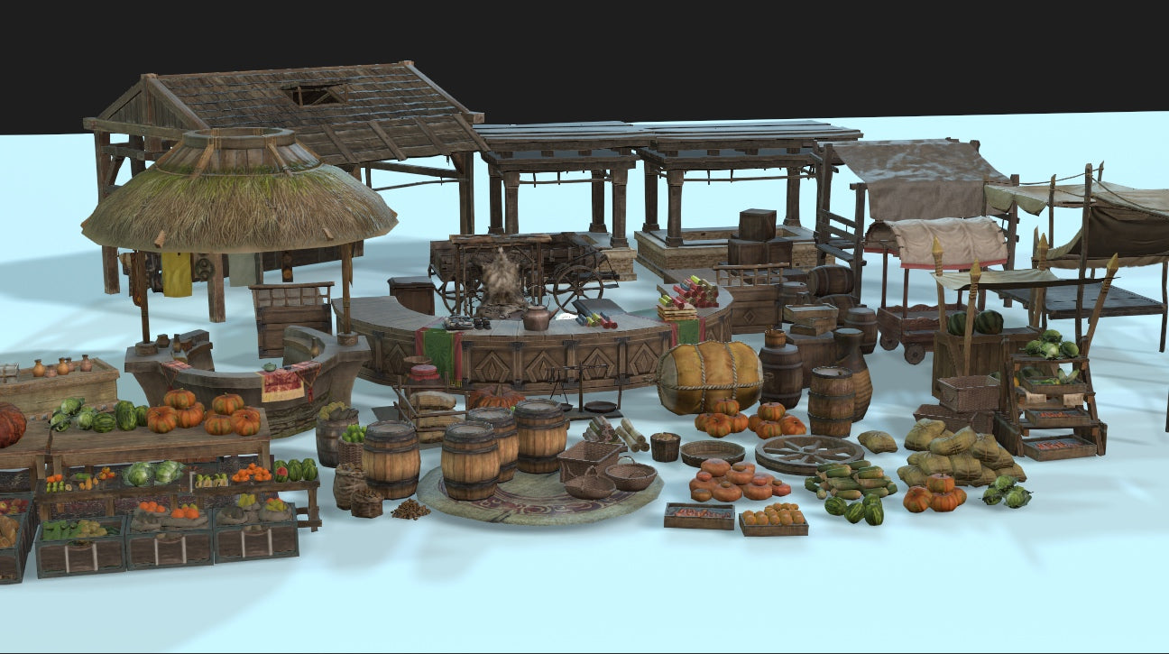 Simple Traditional Markets Props - ViceVoxel