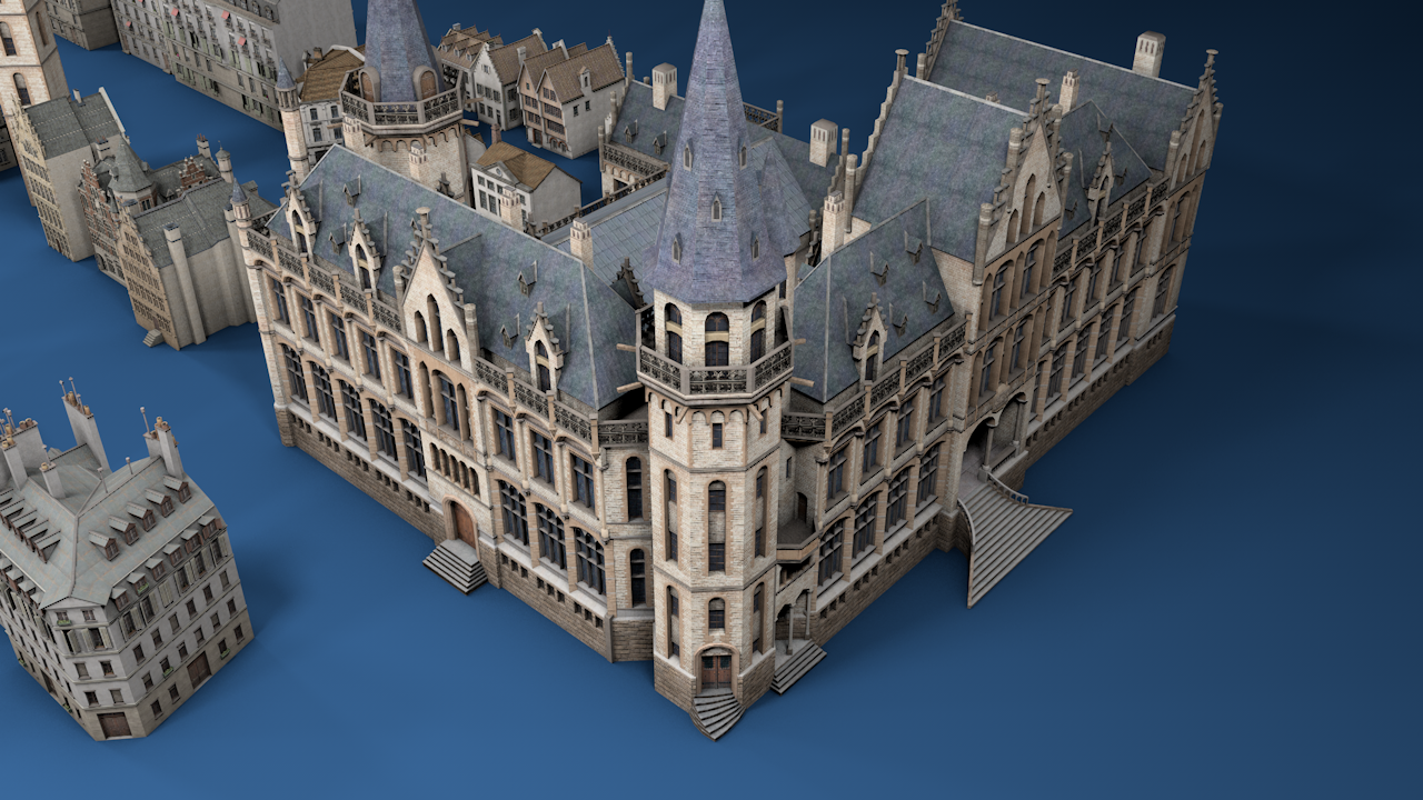 Simple European Buildings 50+ - ViceVoxel