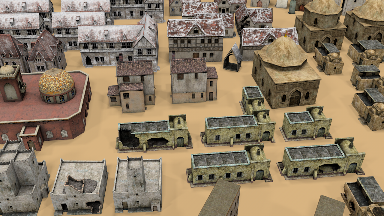 Simple Top Down 3D Buildings (100+ & Interiors+) - ViceVoxel