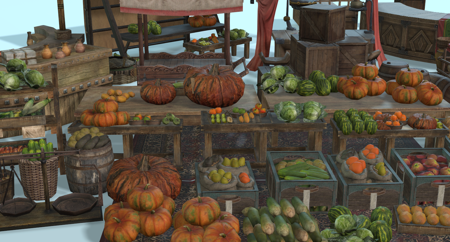 Simple Traditional Markets Props - ViceVoxel