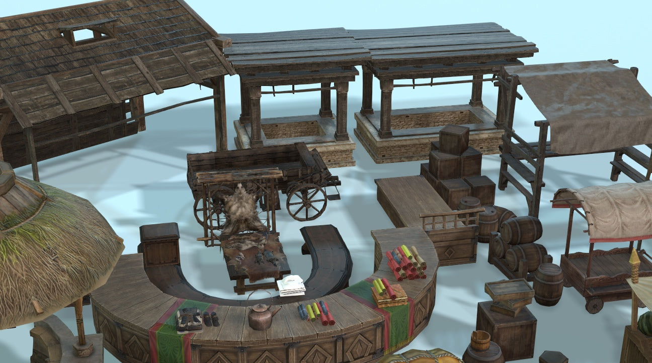 Simple Traditional Markets Props - ViceVoxel
