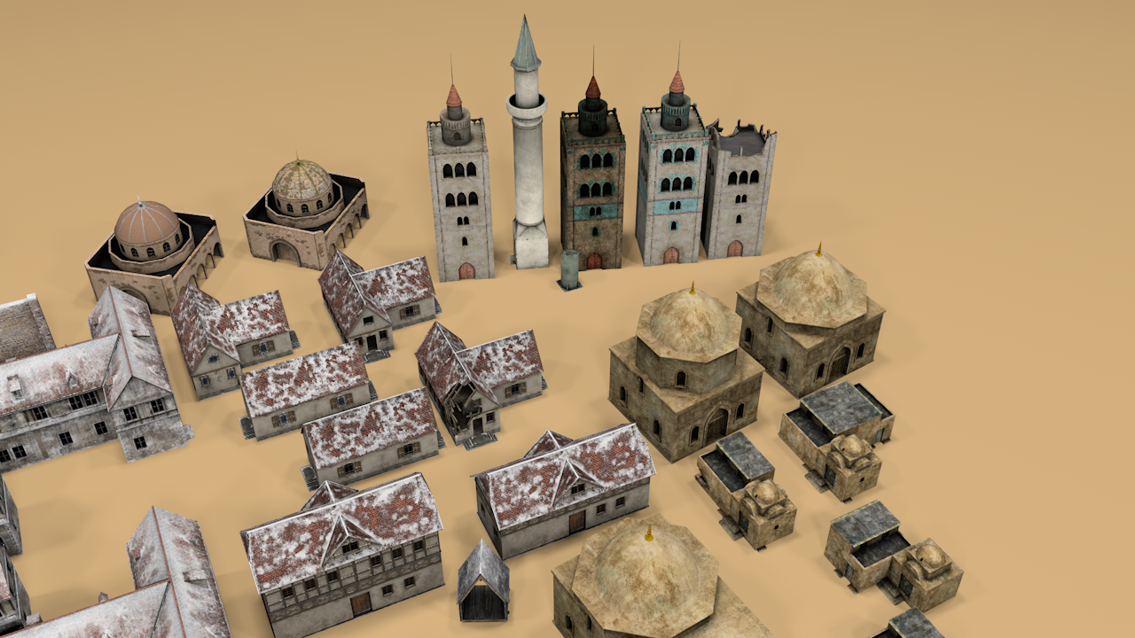 Simple Top Down 3D Buildings (100+ & Interiors+) - ViceVoxel