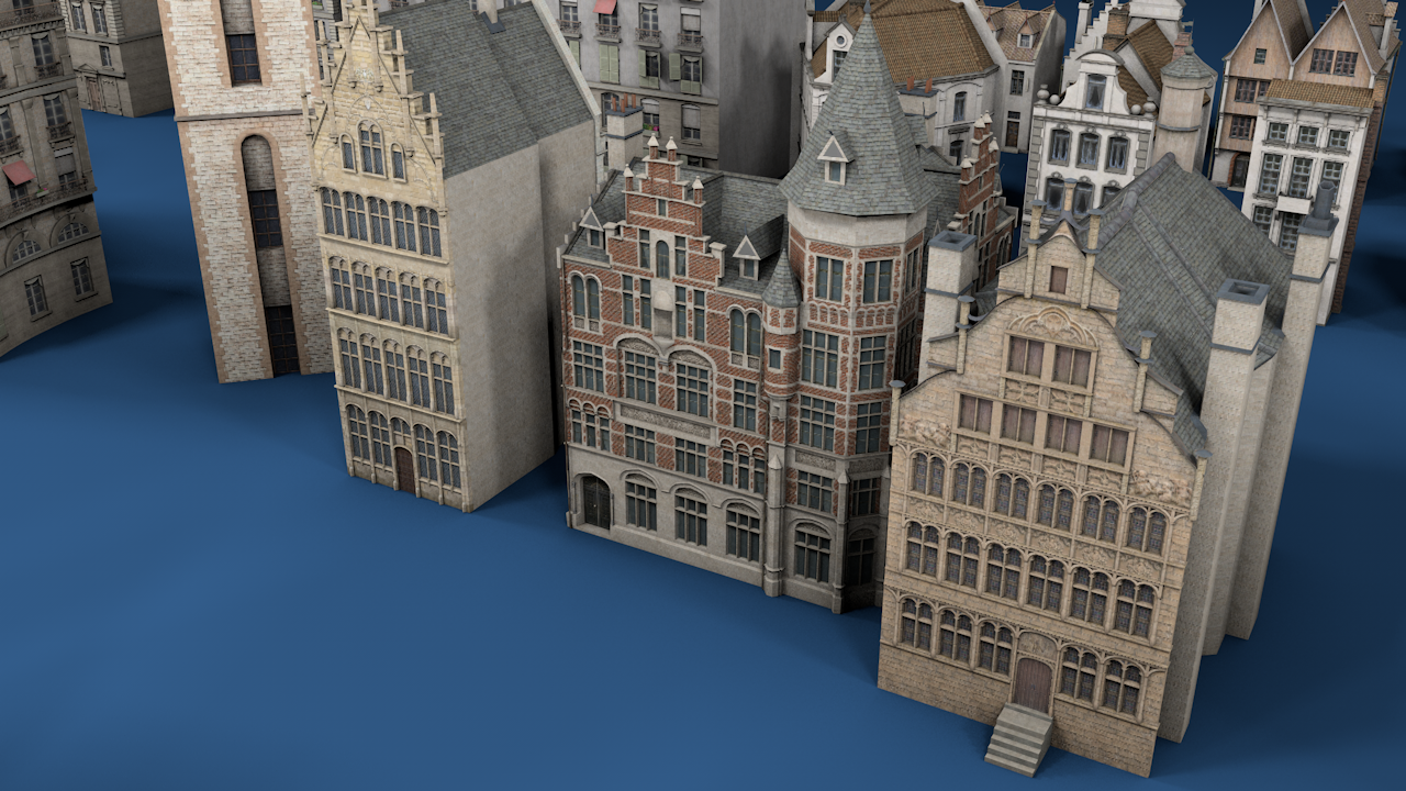Simple European Buildings 50+ - ViceVoxel