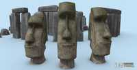 Blurred preview of Simple Stonehenge & Head idols