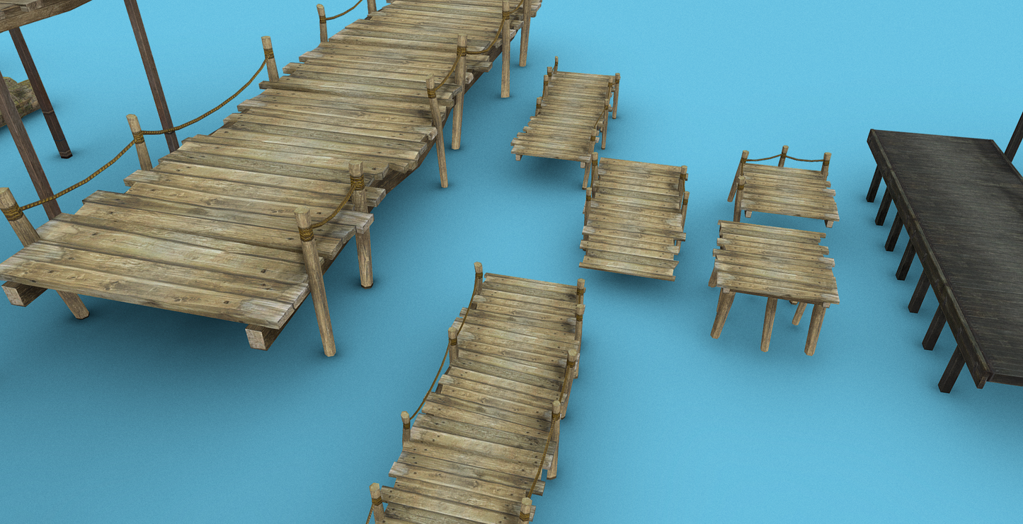 Simple Medieval Bridges 20+ - ViceVoxel