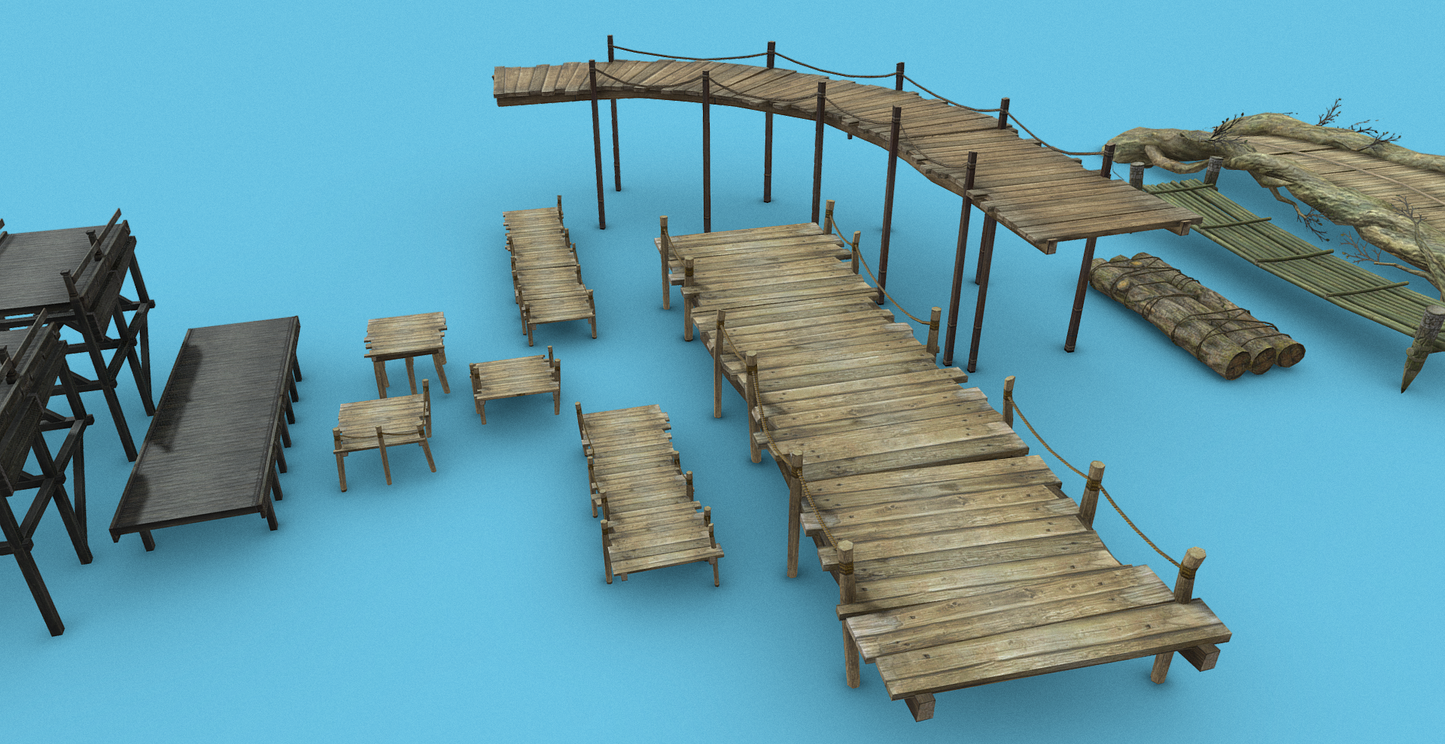 Simple Medieval Bridges 20+ - ViceVoxel