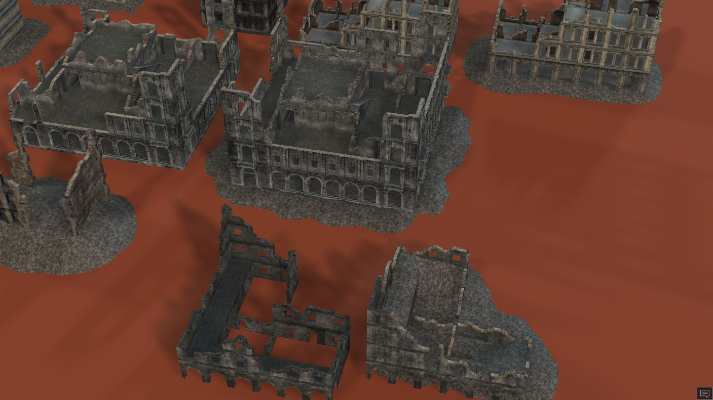 Top Down Destroyed Buildings