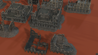 Top Down Destroyed Buildings