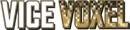 Logo of 'Vice Voxel' with a pixelated design.