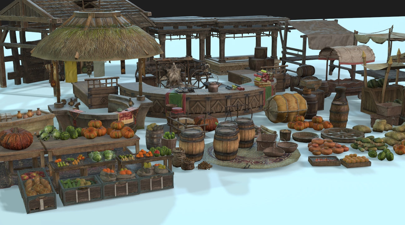 Simple Traditional Markets Props - ViceVoxel