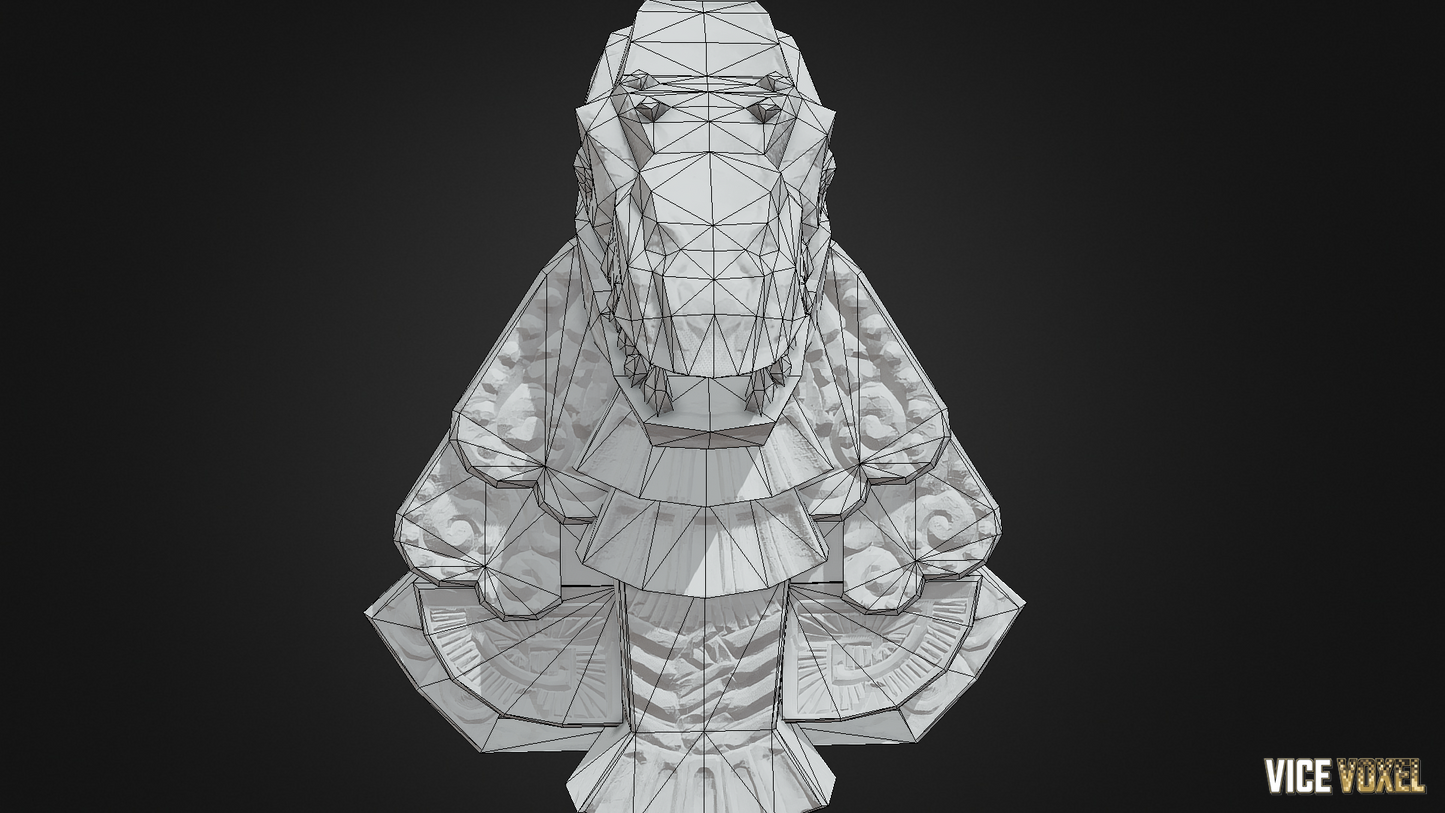 PBR Lizard Statue