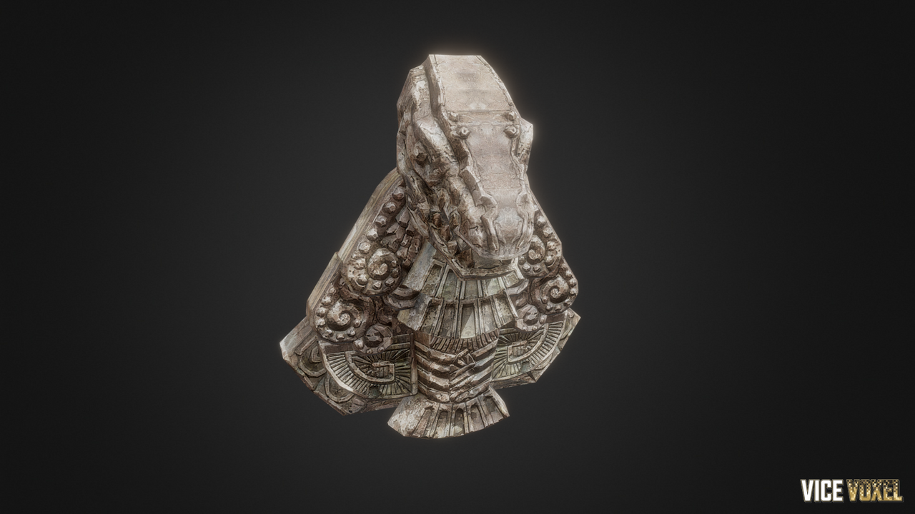 PBR Lizard Statue