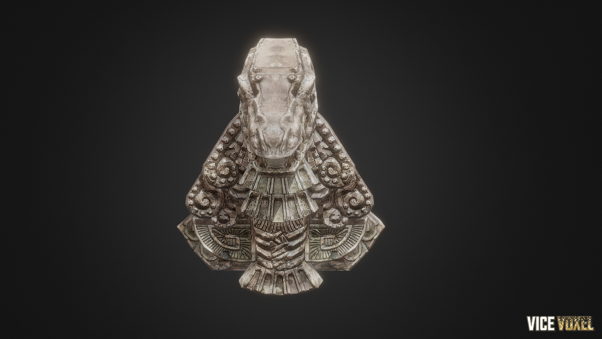 PBR Lizard Statue