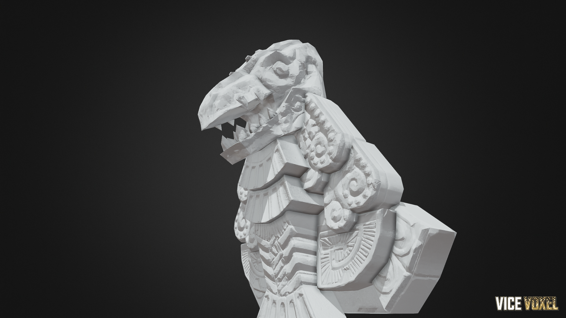PBR Lizard Statue