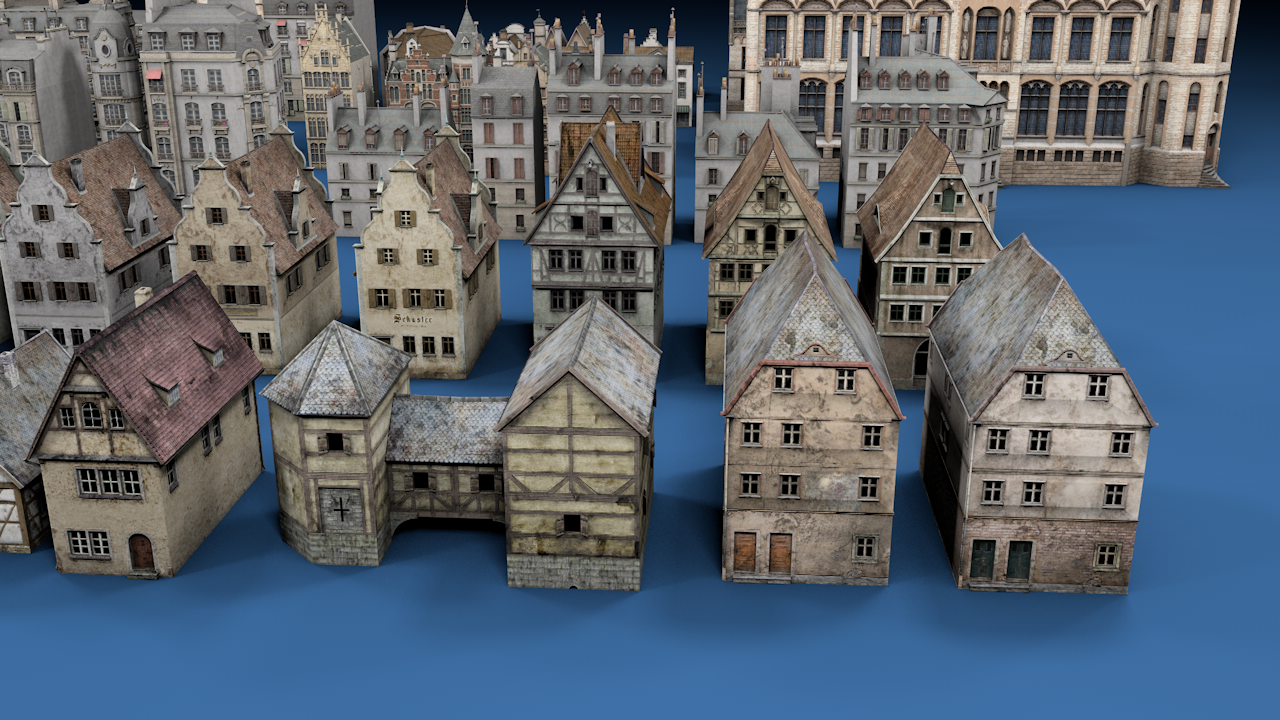 Simple European Buildings 50+ - ViceVoxel