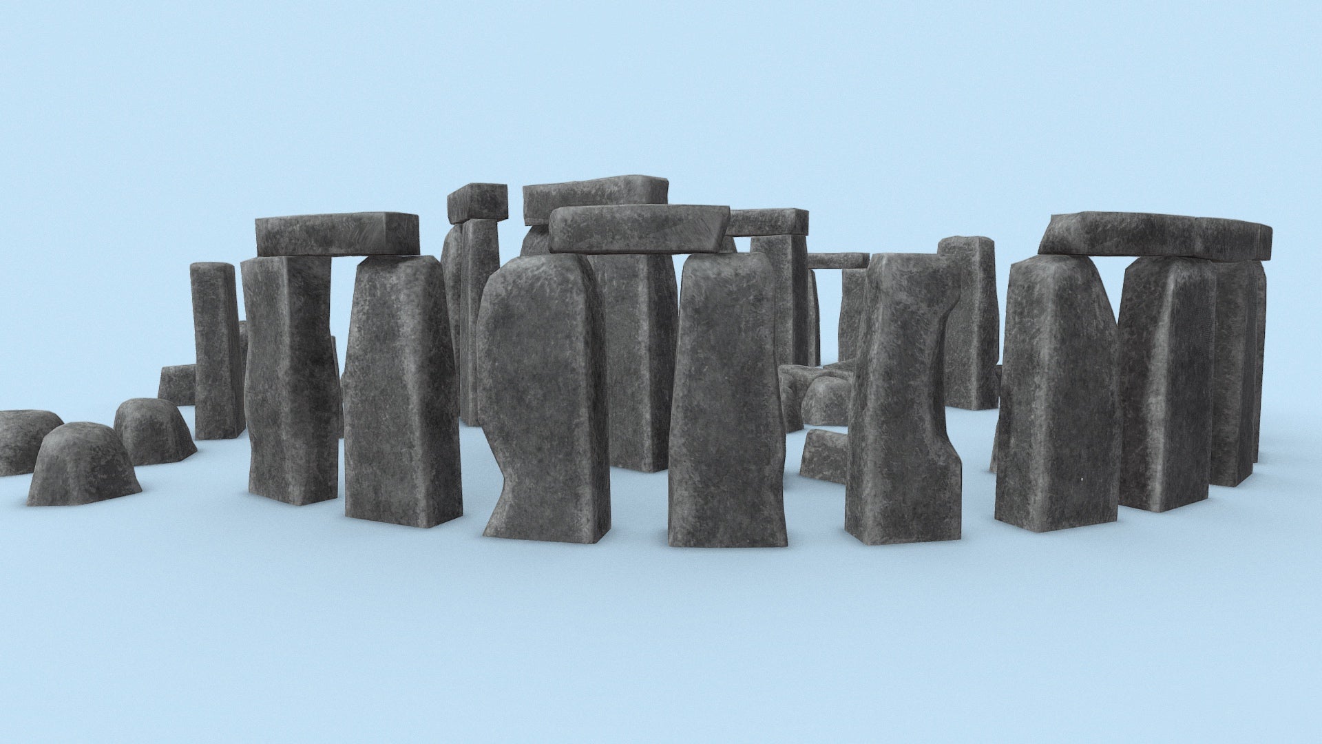 Simple Stonehenge & Head idols - ViceVoxel