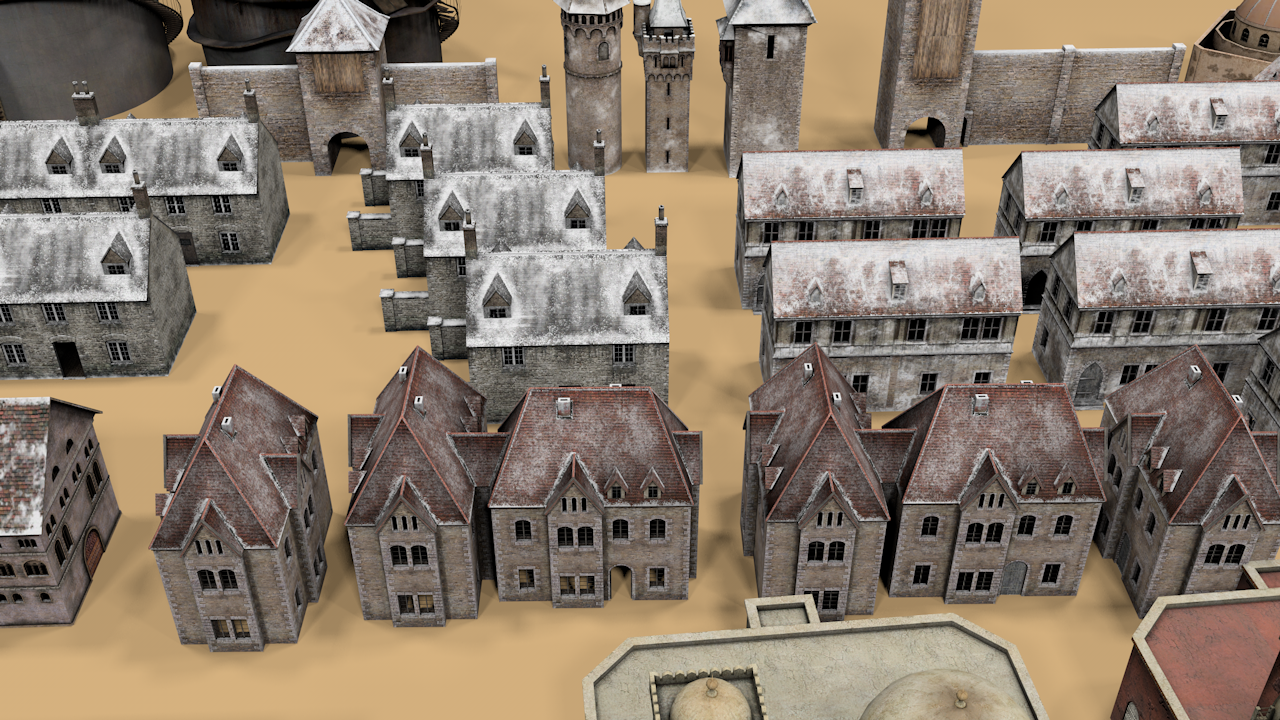 Simple Top Down 3D Buildings (100+ & Interiors+) - ViceVoxel