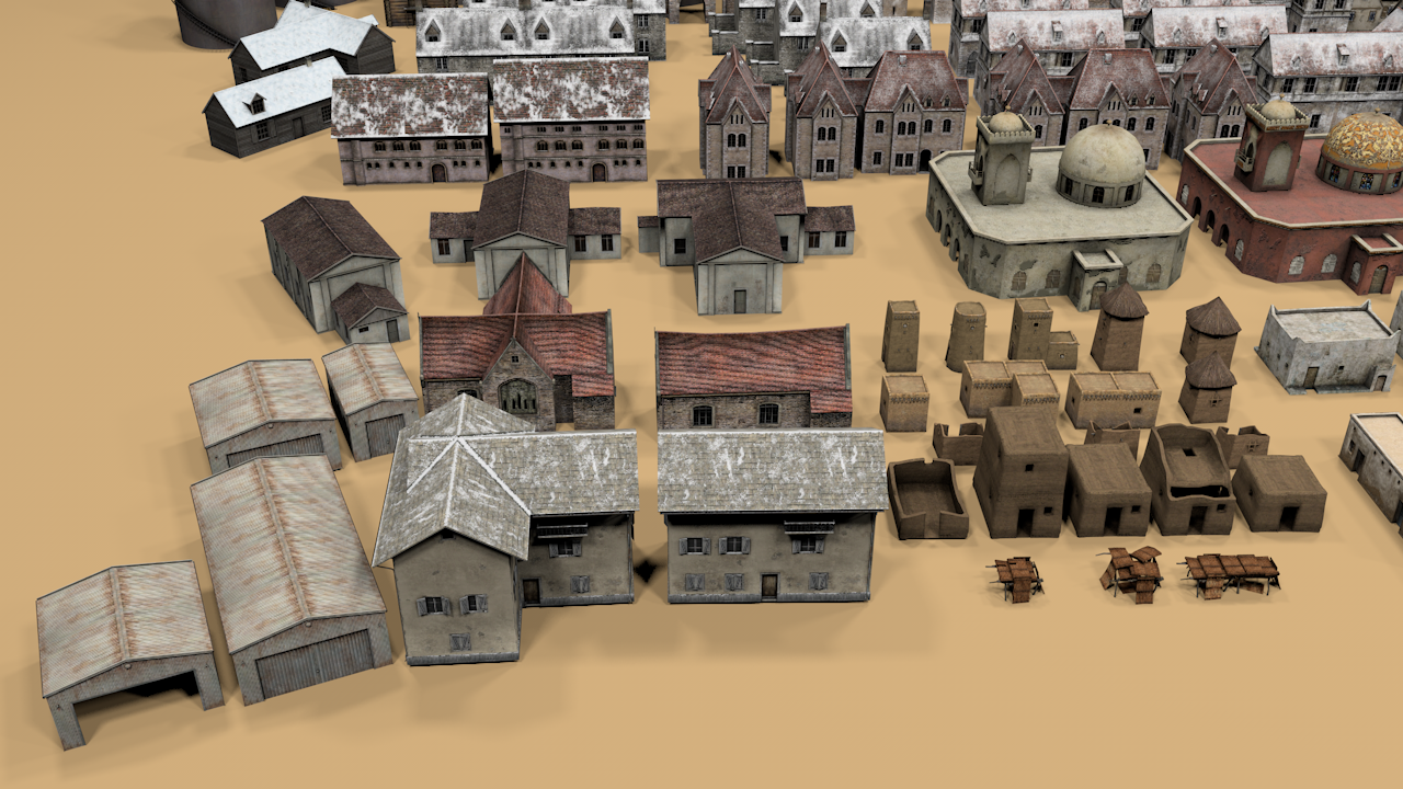 Simple Top Down 3D Buildings (100+ & Interiors+) - ViceVoxel